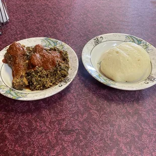 Pounded Yam and Egusi Stew