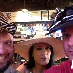 Kentucky derby day. Hats a plenty.