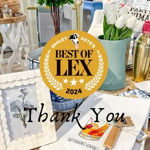 We are so thrilled to announce we won Best Of Lex Shopping Category for &quot;Best Furniture or Home Accessories Store&quot;.
