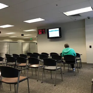 Almost empty waiting room still... No ticket for me