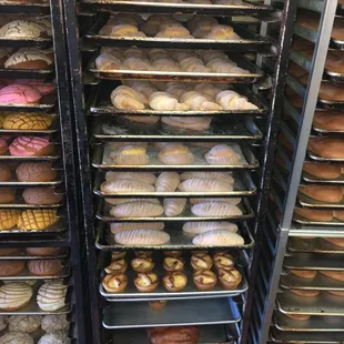  a rack full of donuts