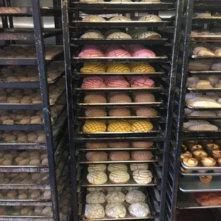  a rack full of donuts