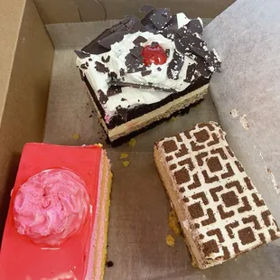 Top: Black Forest Bottom: guava and tiramisu