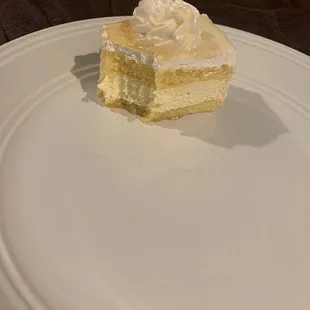 Lemon cake with a mouse filling (I couldn&apos;t help myself, I had to have a bite!).