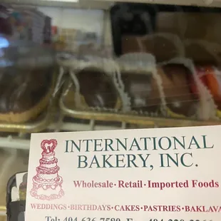 a sign for the bakery