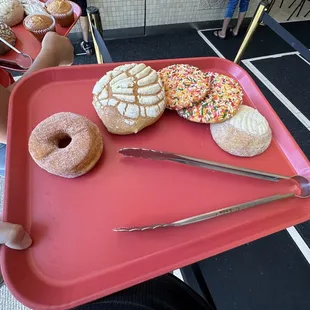 Small batch of pan de dulce for the family.