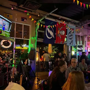 a crowd of people at a bar