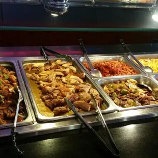 Grilled hot dishes. The buffet lady always refills pretty fast