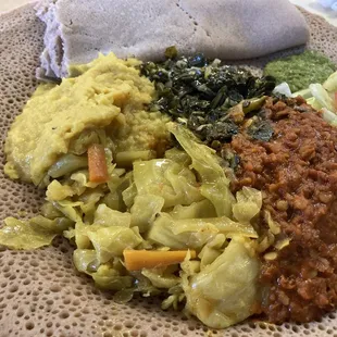 Vegetarian Injera plate - my favorite!