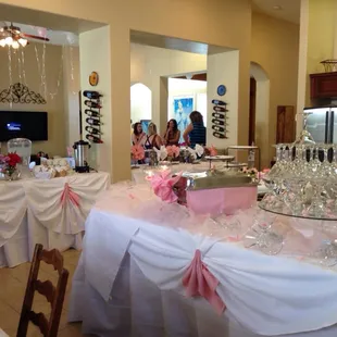 Beautifully draped linens