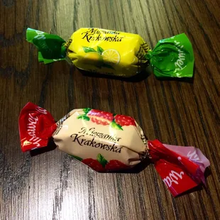 a chocolate candy wrapped in a wrapper