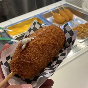 Korean hotdog all cheese