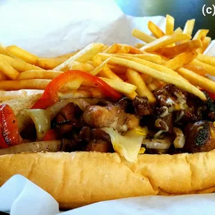Chicken cheese steak ...