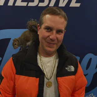 Twiggy pissed on my shoulder!