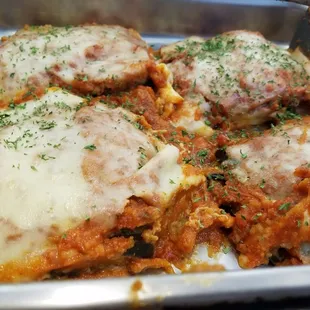 lasagna in a pan