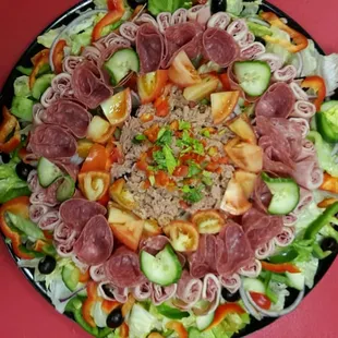Italian antipasto with italian tuna added