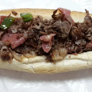 Steak bomb with a free drink $9.50