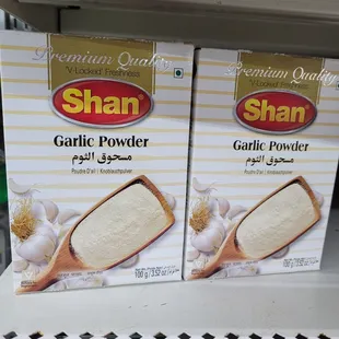 two packages of shan garlic powder