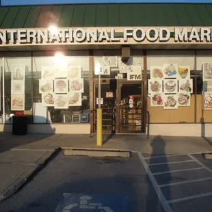 a car parked in front of it