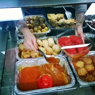 a variety of food items