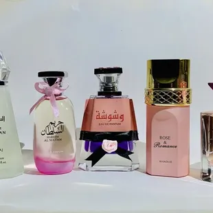 a variety of perfumes