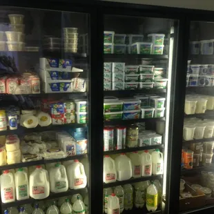 Fresh dairy products including middle eastern cheeses and Feta Cheeses