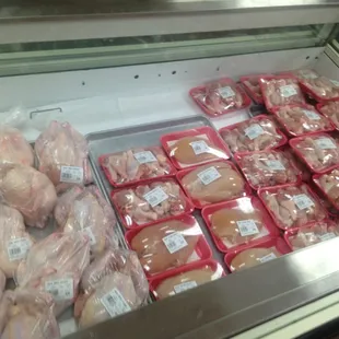 Fresh butcher shop with everything cut to order.  The meat is Halal!!