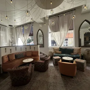 Seating near the bar