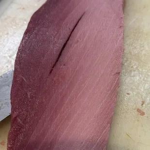 Bluefin tuna. Broken ( cracked) tail part I never ever gotten this terrible part of bluefin tuna