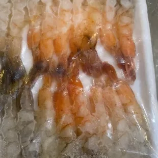 Tempura shrimp ... color is changed to red .. this is very old inventory they send to customers