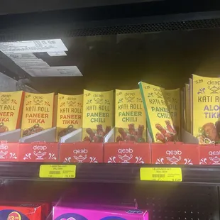 Assorted frozen snacks