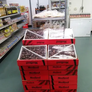 a display of chocolate covered donuts