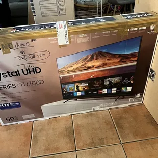 Tv packaging with security seal!