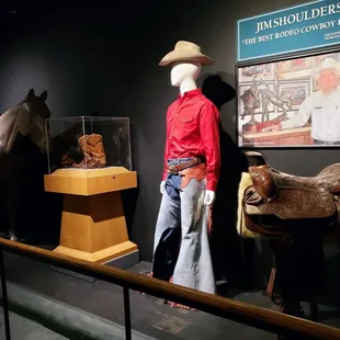 Display concerning Jim Shoulders at International Museum of the Horse