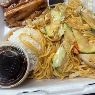 Chicken Yakisoba &amp; Chicken Teriyaki