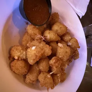 Cheese curds after we&apos;d already eaten quite a few