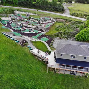 Mini-Golf, Driving Range and Party Rental space with HUGE outdoor deck.