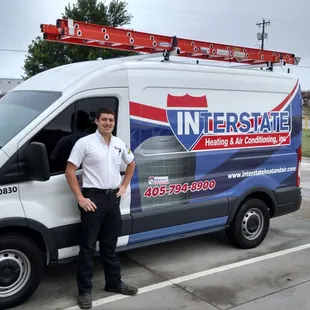 Jordan and his new service truck.