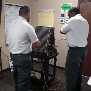 Alan &amp; Marcus doing some leak detector training.