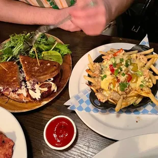 Corned beef sandwich was great! A truly perfect sandwich with perfect bread. And the gravy fries with chicken sausage were delicious!