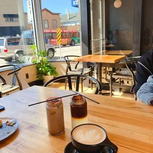 Spring menu - basil tonic, carrot cake latte and strawberry dalgona