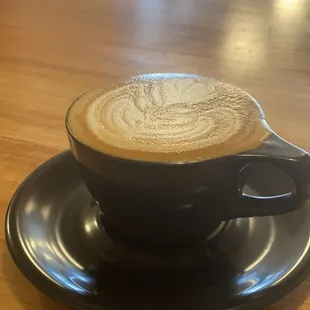 Slightly sweetened cappuccino. Yummmm