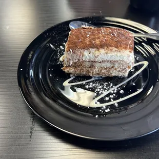 Slice of tiramisu that came with lunch menu