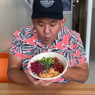 Spicy salmon + spicy tuna bowl