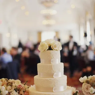 a three tiered wedding cake