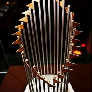 Our World Series Trophy Grooms cake.  Kelly is AWESOME!!!