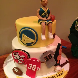 amazing Bay Area sports theme cake! absolutely awesome!!
