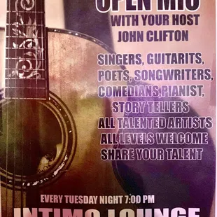 Open Mic Night Tuesdays