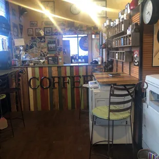 a kitchen and dining area