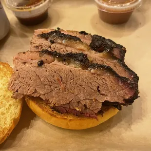 Sliced Brisket Sandwich